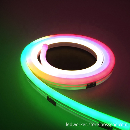 5050 Silicone Neon Flex IP67 RGB SPI DMX512 Pixel Digital White Bendable Neon Light Strip